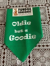 Doggiedanna OLDIE BUT A GOODIE Green Dog Bandana MEDIUM LARGE Tie On Scarf - £4.38 GBP