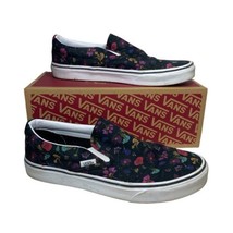 VANS Slip On Pressed Floral Back True White Men’s Size 8.5 Women’s Size 10 - £27.68 GBP