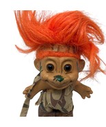 VTG Russ Camouflage Solider Camo Hunter Orange Hair Troll Doll - £12.41 GBP
