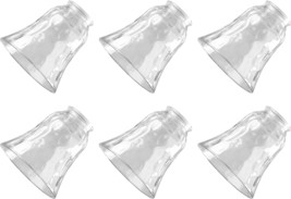 Pack Of 6 Traditional Bell Glass Shade Replacement Shades For Fan/Wall Fixtures - £41.79 GBP
