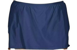 24th &amp; Ocean Women&#39;s Solid Navy Blue Skirted Bikini Bottom Sz 18W NWT - £25.13 GBP