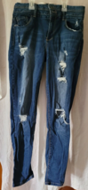 Women Blue Spice Jeans Size 13 Skinny Jeans Holey Stretchy Casual Campin... - $14.99