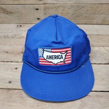 Blue Ameria Flag Patch Trucker Cap Roper Hat Cap - $19.75
