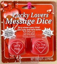 Valentine&#39;s Day Lucky Lovers Message Dice ~ Be A Winner Every Time! Fun Gift! - £3.94 GBP