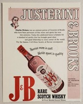1959 Print Ad J&amp;B Scotch Whiskey Author Charles Dickens Justerini &amp; Brooks - $9.88