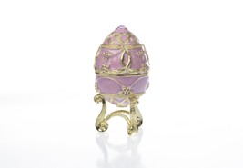 Purple Egg &amp; Flower Jewelry Box Handmade by Keren Kopal with Crystals-
s... - £86.34 GBP