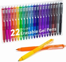 Erasable Gel Pens, 22 Colors Lineon Retractable Erasable Pens Clicker, Fine - £31.39 GBP