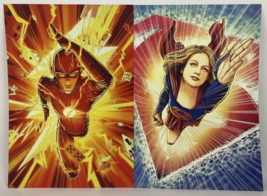 Lot of 2 SUPERGIRL  /  FLASH Dc Comics CW COMIC CON EXCLUSIVE PROMO Post... - $20.78