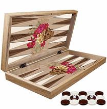 LaModaHome 19&#39;&#39; Turkish Skull Backgammon Set, Wooden, Board Game for Family Game - £47.67 GBP