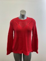Reitmans The Short Cut Crew Neck Sweater Women&#39;s Size Large Red Cotton L... - £10.86 GBP