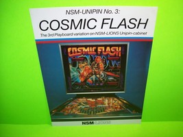NSM Cosmic Flash Original 1985 Flipper Game Pinball Machine Sales Flyer ... - $41.33