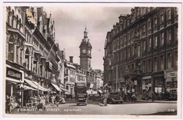 Postcard RPPC Commercial Street Newport South Wales UK - £7.73 GBP