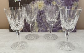 Waterford Crystal Lismore Claret Wine Glasses 5 7/8” tall 4 Ounce - £35.05 GBP