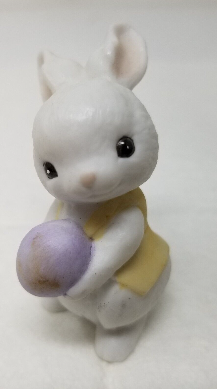 Primary image for Easter Bunny Figurine Purple Egg Hallmark 1984 Small