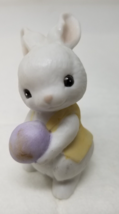 Easter Bunny Figurine Purple Egg Hallmark 1984 Small - £11.92 GBP