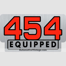 Chevrolet 454 Equipped Engine Size Silver Foil Sticker - $6.76