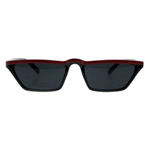 Flach Skinny Modische Sonnenbrille Damen Indie Stylisch Trapezoid Rahmen UV 400 - £8.69 GBP