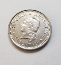 1961 Republica Argentina 50 centavos 7/8" Nickel Clad Steel Coin - $2.95