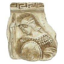 The Thoughtful Athena Wall Plaque Home Décor Bas Relief Greek Statue Cast Stone - £38.18 GBP