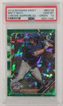 2019 Bowman Chrome Draft Brett Baty Green Sapphire Edition PSA 10 #BDC-39 /50 - £1,193.47 GBP