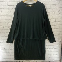 Pure J Jill Layered Sweater Womens Sz M Luxe Tencel Black Pullover  - £19.37 GBP