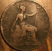 1896 Uk Gb Great Britain One Penny Coin - £1.37 GBP