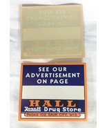 Old Antique Vintage Label REXALL Hall Drug Store SAUK CITY WI Wisconsin ... - £1.16 GBP