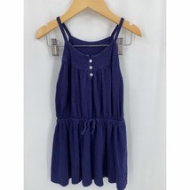 Peek navy blue drawstring waist sleeveless dress size 4-5 - £11.40 GBP