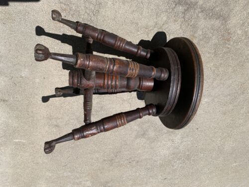 Antique 19thC A.Merriam Piano Legno Girevole Sgabello Sedile Bench Sfera Claw Item image 6
