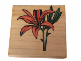 Canadian Maple Collections Rubber Stamp Flower Tiger Lily Nature Card Making - £3.93 GBP