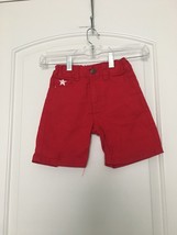 Red Ape Toddler Boys Red Denim Jean Shorts Pockets Size 3T - £26.80 GBP