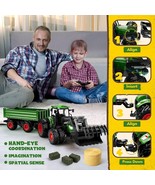 Remote Control Tractor Toy, Kids RC Tractor Set &amp; Truck and Trailer Fron... - $1,036.73 MXN
