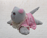 Tonka Pound Pur-r-ries Purries puppies 12&quot; cat large gray pink clothes s... - $12.86
