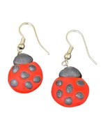 Red Ladybug Small Clay Dangle Earrings - $14.99