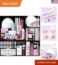 All-In-One Acrylic Nail Kit: 48W Lamp, Nail Drill &amp; Brushes for Stunning... - $63.00