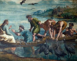 11732.Decor Poster.Room Wall art design.Raphael painting Fish Draught.Christ - £12.74 GBP+