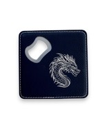 Coaster W/BOTTLE OPENER - Dragon - SET OF 2 (Black/Silver) - $19.59