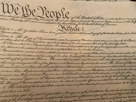 Four Page Parchment (legible) U.S. Constitution Set - £4.44 GBP
