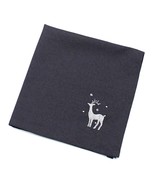 Woodland Way Stag Embroidered Christmas Napkin in Pewter/Silver - 45cm x... - £6.98 GBP