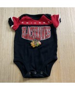 NHL Chicago Blackhawks Baby Bodysuit Black one Piece Creeper Size 0-3 Mo... - $112.28 MXN