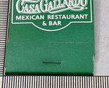 Vintage Matchbook Cover  CasaGallardo Mexican Restaurant &amp; Bar  gmg  Uns... - $12.38