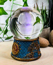 Ebros Freemasonry Illuminati Masonic Square and Compasses LED Glass Ball Decor - £29.02 GBP
