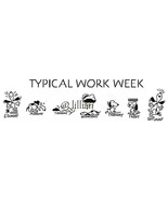SNOOPY Typical WORK WEEK Cross Stitch Pattern Patterns - £3.10 GBP