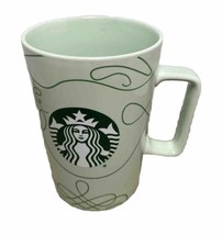 Starbucks Tall Latte Mug Mint Green Mermaid Siren Logo 15oz Coffee Ceramic - $11.44