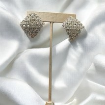 Waterfall Rhinestone Clip On Statement Earrings Silver Tone Drop Fringe ... - $224.02 MXN