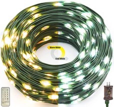 LED Christmas String Lights Outdoor Waterproof,78FT 300LED Warm White&amp;Cool White - £24.03 GBP