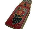 Vintage Greece Brass Enamel Paper Clip Egyptian Style Cretan Bull Grete - $11.99