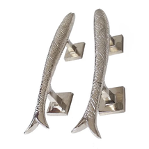Pair of Vintage Brass Pisces Fish Knob Cabinet Door Handle Pull and Knob - $69.00+