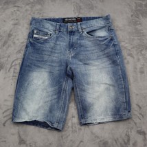Ecko unltd Shorts Mens 30 Blue Raw Thentic Denim Flat Front Pockets Bottoms - £20.22 GBP