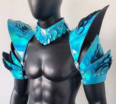 Burning Man Holographic Rave Laser Blue Dragon Scale Rave EDM Festival A... - $100.00
